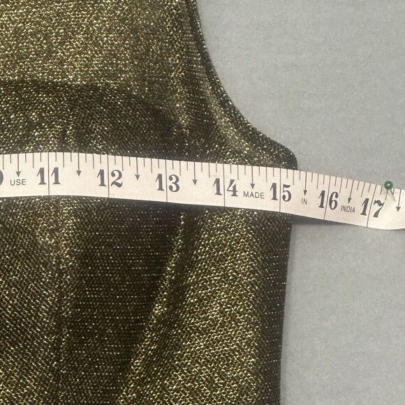 Aidan Aidan Mattox Womens Dress 6 Black Gold Metallic Sparkle Mini Fairygrunge - Picture 8 of 16